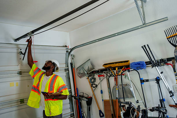 Professional Garage Door Panel Replacement technician working in Bayboro, NC